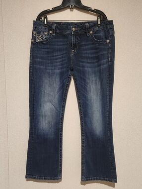 Miss Me Easy Boot Stretch Jeans Mid Rise Curvy Fit Womens Size 33